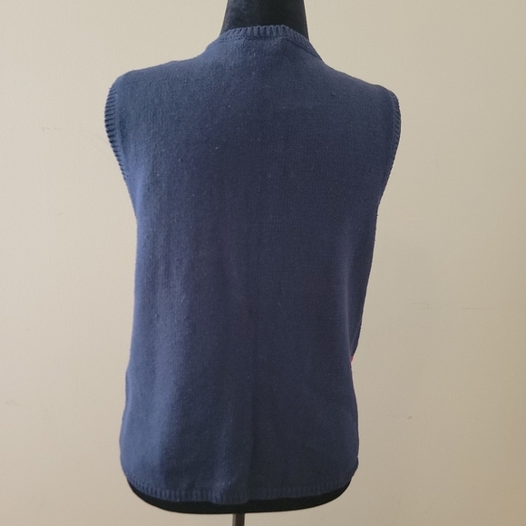 Capacity Vintage Ugly Sweater Zip Up Vest Size L - Picture 5 of 6